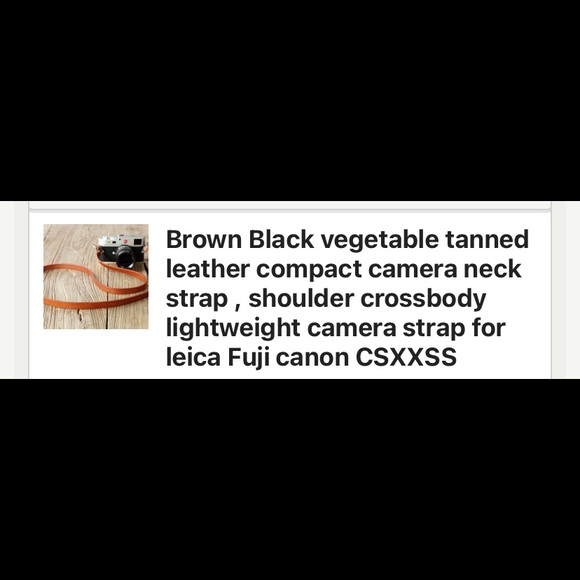 Leather camera strap - Picture 2 of 2